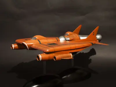 UFO Lunar module and Lunar Carrier 3D print model