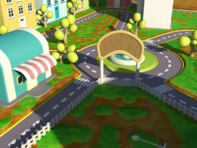 Cartoon city Exterior 3D model