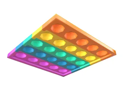 Push Bubble v1 001 Low-poly 3D model