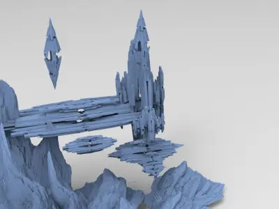 Crystal Light Tower Gateway 3D model