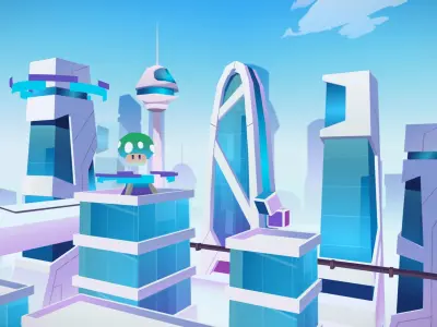 Futurist cityscape asset moderncity asset pack Low-poly 3D model