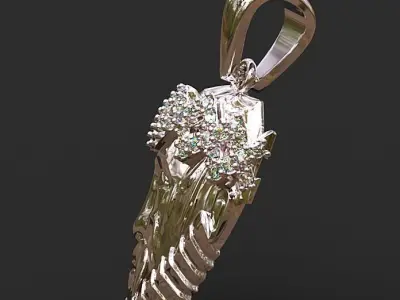 Jesus diamond  Hip Hop  pendant-3 3D print model