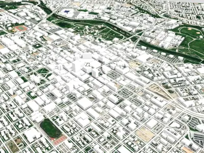 Cityscape Boise USA 3D model