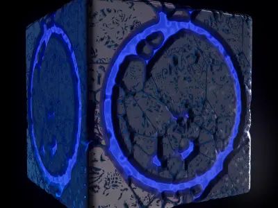 Tile Materials Rock PBR Emissive Lights Texture Texture