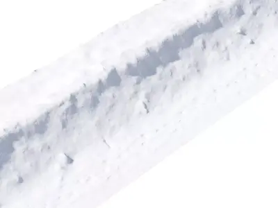 Snowdrift by the road 3D model
