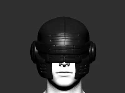 helmet high poly sculpt 3d printable ver 7 3D model 3D model 57
