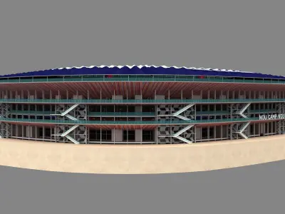 New Camp Nou Stadium Barcelona Spain 3D model