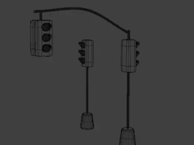 Traffic Light 3D Model Low-poly 3D model