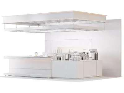 industrial cafe 3D model