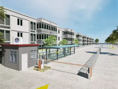 Parking Scene 3D model