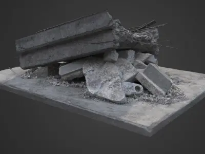 Bridge Damaged Element 3D model