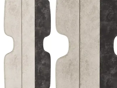 Wall Art Black Cream Face Low-poly 3D model