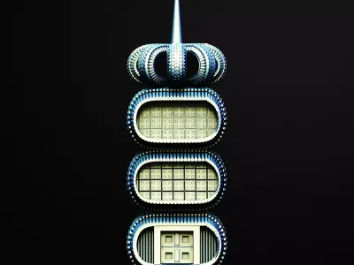 The Crown Of Tesselar Building Scifi 3D Printable STL File 3D print model