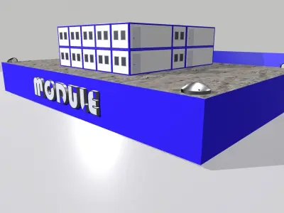 Presentation stand Modular building 3D model