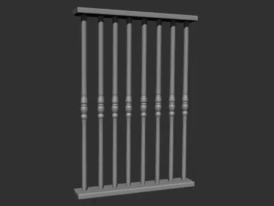 Railing Designs IMM OBJ Brush Pack 10 in One 3D model