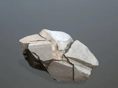 Rock Set Low-poly 3D model 48