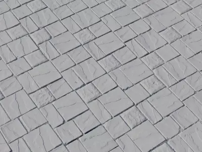 Rustic Cobblestone Pavers PBR Texture Texture