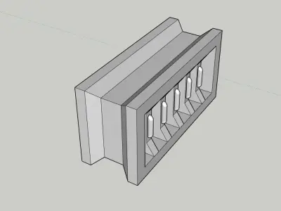 ventilation 5 bar 20x40 cm 3D model