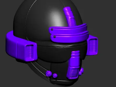 helmet high poly sculpt 3d printable ver 7 3D model 3D model