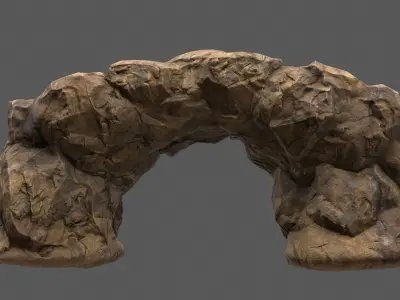 Rocks model rock formation Low-poly 3D model