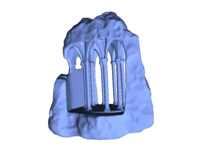 Columns and Pillars Carved Into Stone 3D print model