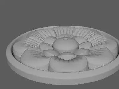 rosette flower 3D model 8