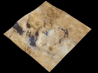 Planet Surface 3D model 2 Lod 3D model