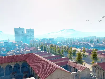 mega medieval city made in blender 3D model