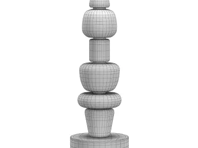 Totem glass lamp Yellou 3D model