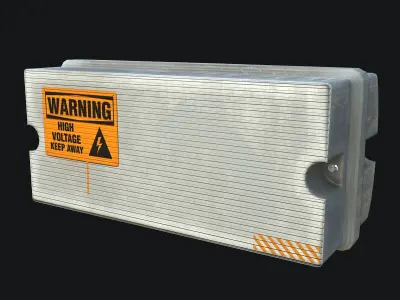 Exit Sign PBR Game Ready Low-poly 3D model