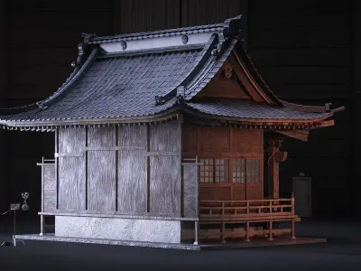 Shinto Shrine Japanese Temple 3D model
