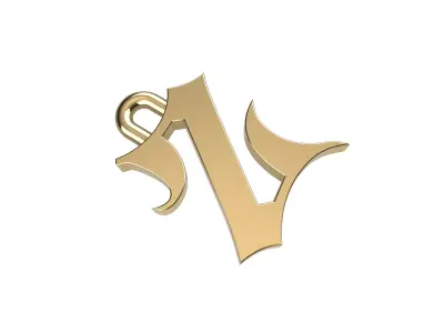 Gothic Letter Z Pendant 3D print model