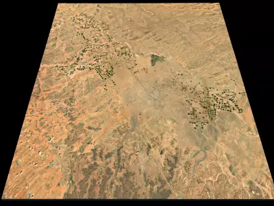 NEOM city topography Saudi Arabia - tile n28 e36 3D model