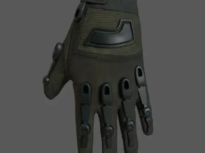 Gloves military combat soldier armor scifi  3D model