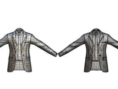 Cartoon High Poly Subdivision Jacket 009 Low-poly 3D model