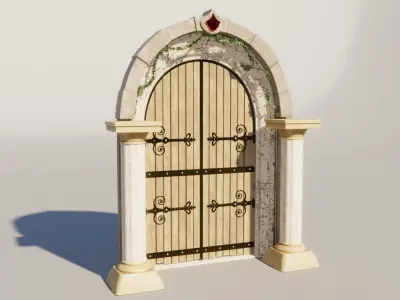 Fantasy Door Archway 3D model