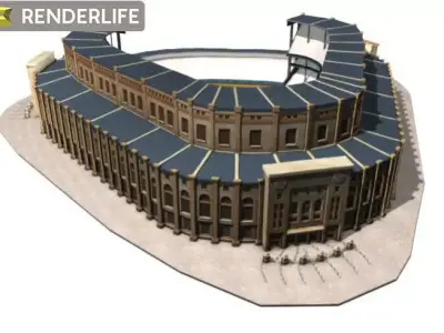 Yankee stadium exterior 3D model