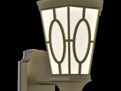 Wall hung light fixture architectural scene light Low-poly 3D model