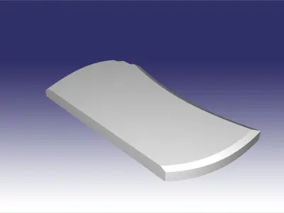 headstone wave feathers 3D model