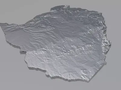 Zimbabwe Terrain country  3D model