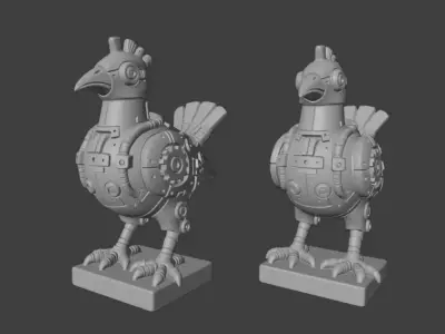 Industrial chicken Sculpture 3D print model