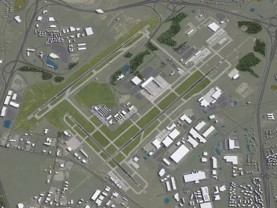 Greensboro - Airport - GSO Low-poly 3D model