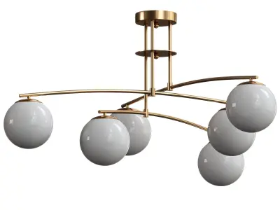  Fairfax Glass Bubble Semi Flush Mount 3D model