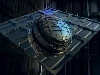 17 Sci-Fi PBR materials 3D model