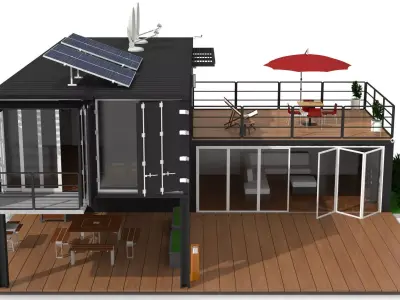 Container House Low-poly 3D model