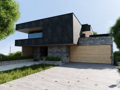 2026 Modern Modular House 9 for Blender Eevee and Cycles 3D model