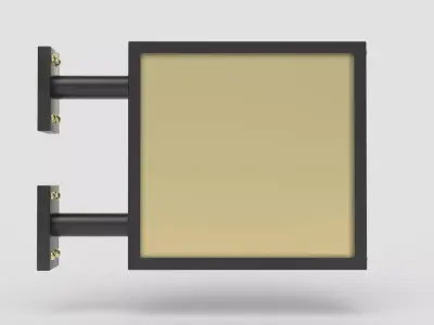 Square Signboard 3D model