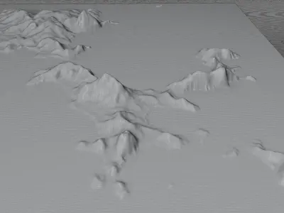 Padar Island full 3d model terrain 3D model