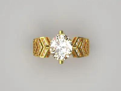 bride solitaire ring sr0010 3D print model