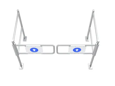 Supermarket Dual Mechanical with Barrier Swing Gate 3D model